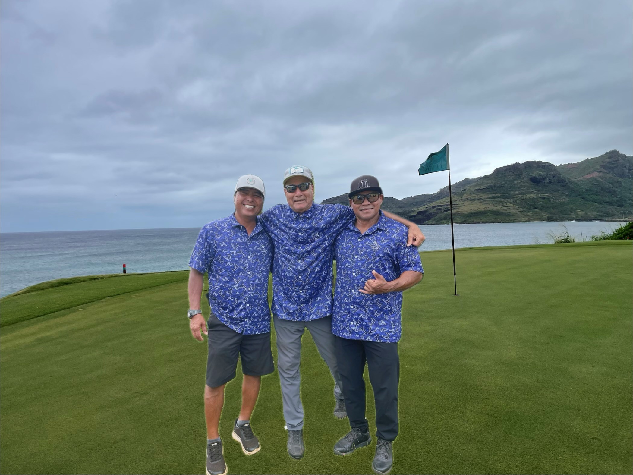 Joe Bunao, Ricky Brun and Kawika Parangan.